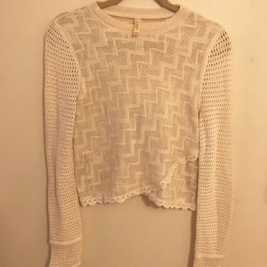 Free people detailed crochet top